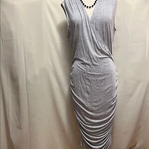 Massimo Ruching Midi Dress – Super Stretchy & Sleek